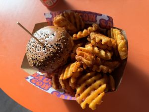 Burger with beyond meatt  at The Saucy Cow in Cork