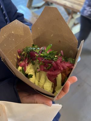 Avocado hash browns  at The Saucy Cow in Cork