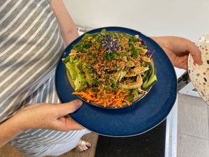 Teriyaki Bowl which could be created without the chicken  at Poki'z in Concarneau