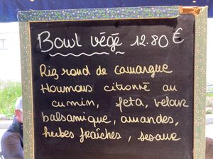Vegetarian option of the day which we ate without the feta (vegan)  at Poki'z in Concarneau