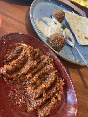 Red pepper dip  at Meze Moon in Chico