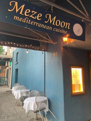 Outside tables. at Meze Moon in Chico