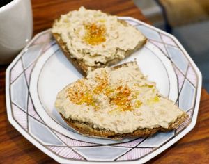 Brunch toast at Café Studio in Paris