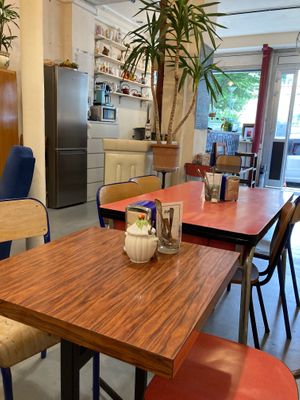 Seating space  at Café Studio in Paris