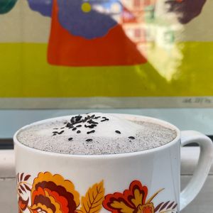 Black sesame latte at Café Studio in Paris