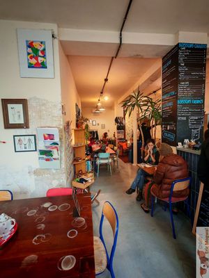 Inside at Café Studio in Paris