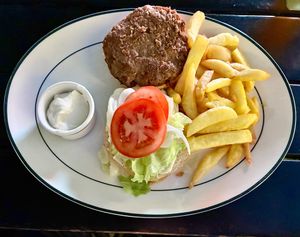 Vegan burger  at The Irish Village in Dubai