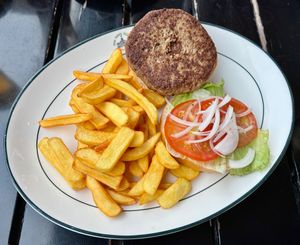Vegan burger  at The Irish Village in Dubai