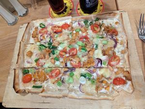 Flammkuchen Pfifferling vegan at Ständige Vertretung in Bremen