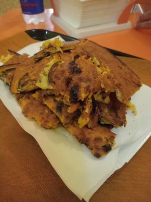 Fainè with mixed vegetables at Pizzeria Paninoteca La Spiga in Sassari