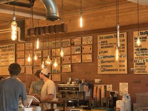Three dairy free flavors: Oreo, coconut macadamia and banana peanut butter. Had the first two and both were equally amazing and the best ice cream I have had in 6 vegan years  at Big Dipper Homemade Ice Cream in Palmer