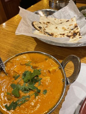 Tofu coconut naan and garlic naan at Mumbai House in Salt Lake City