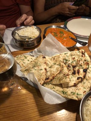 Nan flat bread garlic and onion  at Mumbai House in Salt Lake City