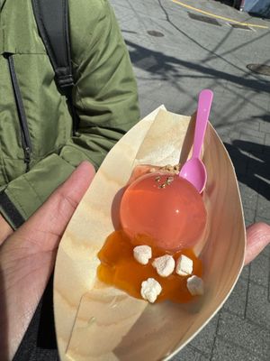 Fun dessert in Gamcheon Village!  at Vegan Food  in Busan