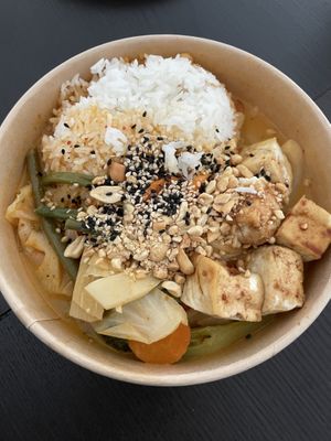 Spicy curry with tofu  at Thai Wok Kitchen in Bern