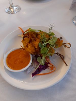 Chicken satay skewers at Nok Nok Authentic Thai Food in Swansea