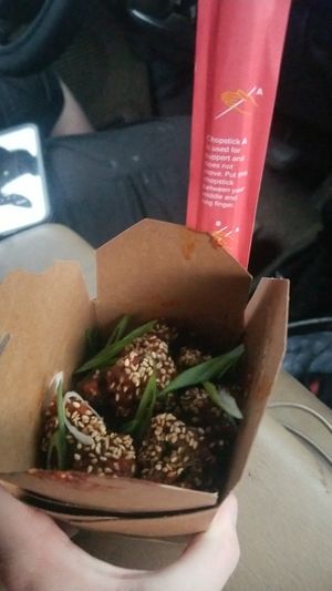 Broccoli.......delicious but wow spicccccy at Mean Mandy's in Asheville