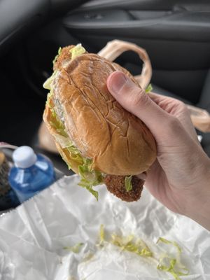 Vegan Fish Fillet!  at Mean Mandy's in Asheville