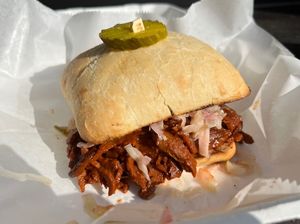 Cheerwine BBQ Sammy  at Mean Mandy's in Asheville