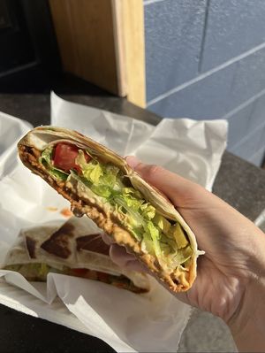 Vegan Crunchwrap  at Mean Mandy's in Asheville