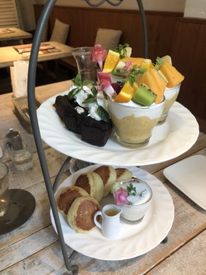 Their afternoon tea set with drinks (teas or coffee)! It was pretty expensive but tasty. I wish we could have chosen the sweets tho. Overall I do love the Ain Soph. chains.  at AIN SOPH.Journey in Tokyo