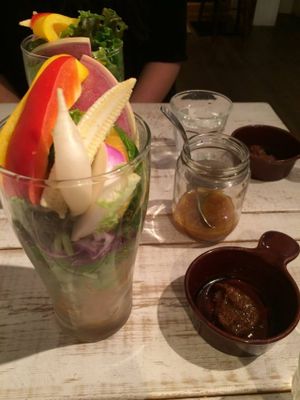 Salad with amazing dressing!  at AIN SOPH.Journey in Tokyo