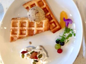 Vegan Waffles  at AIN SOPH.Journey in Tokyo