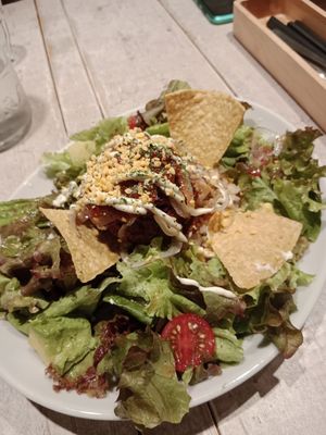 Very delicious taco plate (with rice as a base) at AIN SOPH.Journey in Tokyo