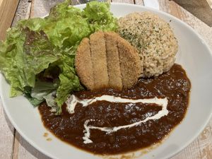 Mushroom curry w/ cutlet added  at AIN SOPH.Journey in Tokyo