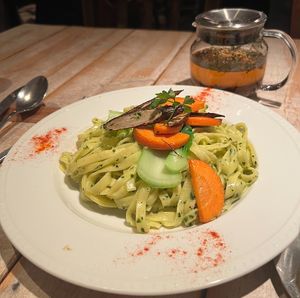 Green genovese pasta  at AIN SOPH.Journey in Tokyo