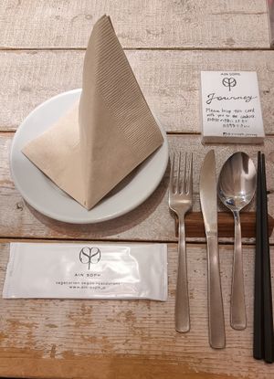 Table setting at AIN SOPH.Journey in Tokyo