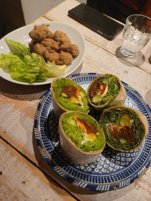 Burrito and Karaage at AIN SOPH.Journey in Tokyo