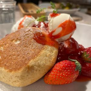 Strawberry pancakes   at AIN SOPH.Journey in Tokyo