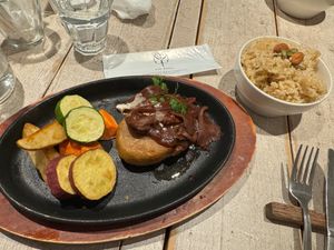 Japanese Style Hamburger Steak with Demi-Glace Sauce at AIN SOPH.Journey in Tokyo