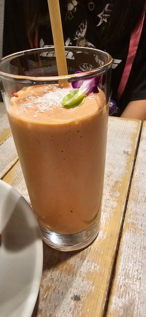 Coco and strawberry frappe. So yummy at AIN SOPH.Journey in Tokyo