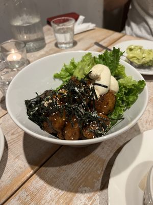 Deep-fried Teriyaki Soy Chicken on Brown Rice - 9/10  at AIN SOPH.Journey in Tokyo