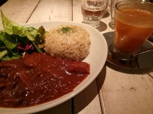 Mushroom curry & orange cocktail!  at AIN SOPH.Journey in Tokyo