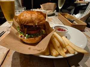 Vegan cheeseburger  at AIN SOPH.Journey in Tokyo
