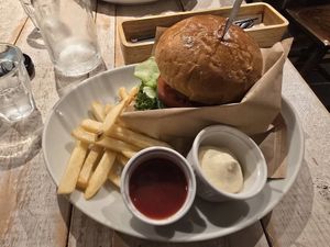 Burger with cheese at AIN SOPH.Journey in Tokyo