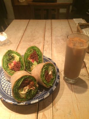 burrito and iced chai  at AIN SOPH.Journey in Tokyo