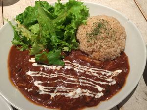 Havashi Rice (mushroom and tomato based stew with brown rice) at AIN SOPH.Journey in Tokyo