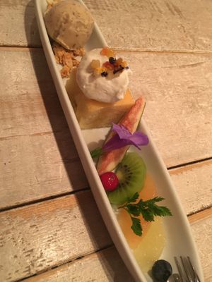 Desert course. The ice cream was wonderful  at AIN SOPH.Journey in Tokyo