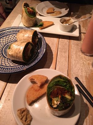 Soy meat cutlets and vegetable tortillas  at AIN SOPH.Journey in Tokyo