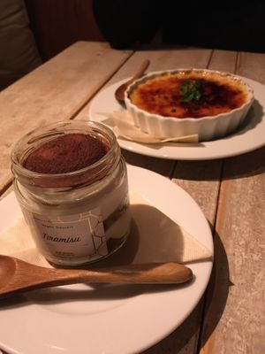 Tiramisu and crème brûlée  at AIN SOPH.Journey in Tokyo