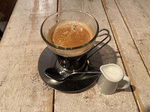 Coffee with soy milk on the side  at AIN SOPH.Journey in Tokyo