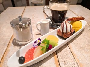 A dessert platter to complete the dining experience. at AIN SOPH.Journey in Tokyo