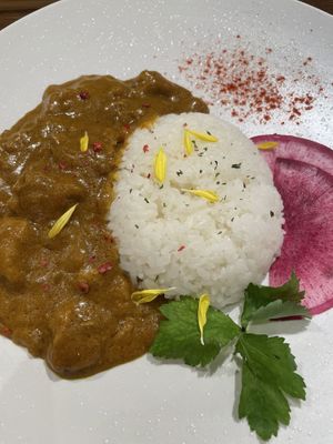 Curry dinner menu  at Onari Yokocho in Kamakura