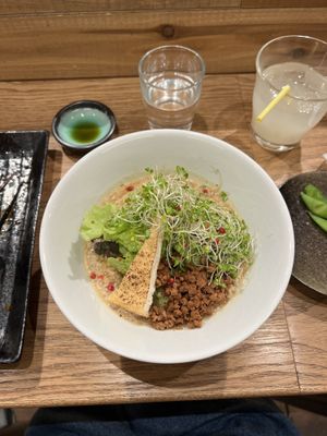 Vegan ramen  at Onari Yokocho in Kamakura