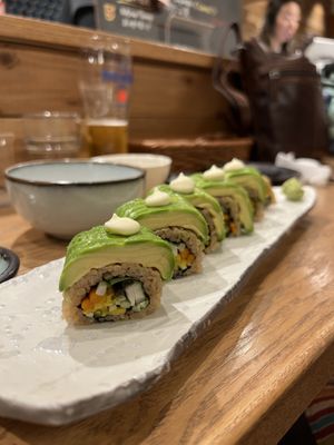 Vegan avocado roll  at Onari Yokocho in Kamakura