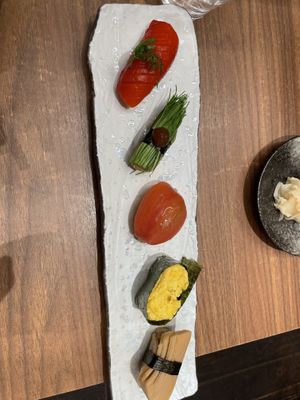 Sushi  at Onari Yokocho in Kamakura